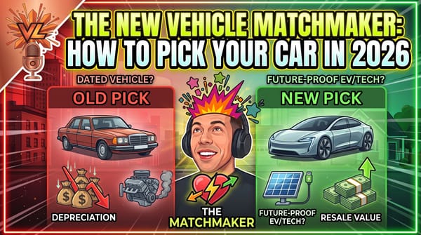 Modern vehicles lined up in a showroom alongside a digital holographic dashboard comparing cost, performance, and efficiency.